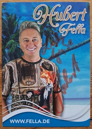 Hubert fella orig autogramm - hubert,